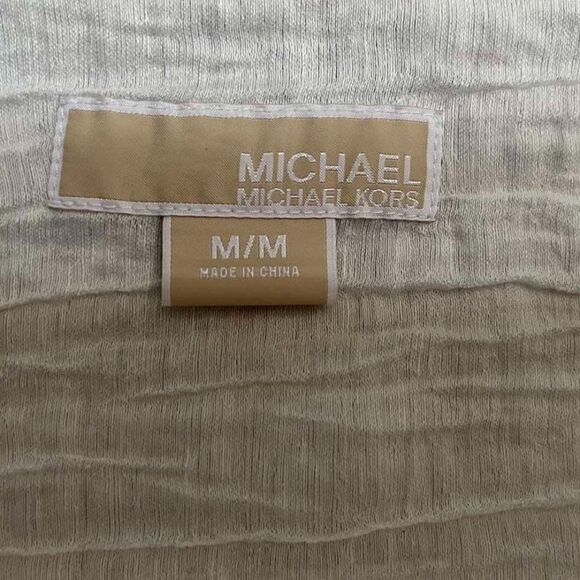 Vintage Michael Michael Kors yellow linen button down blouse size M/M - Picture 5 of 16